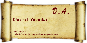 Dániel Aranka névjegykártya