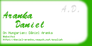 aranka daniel business card